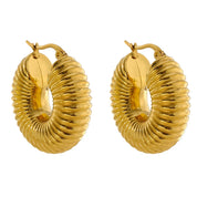 Sovict Chunky Dome Hoop Earrings