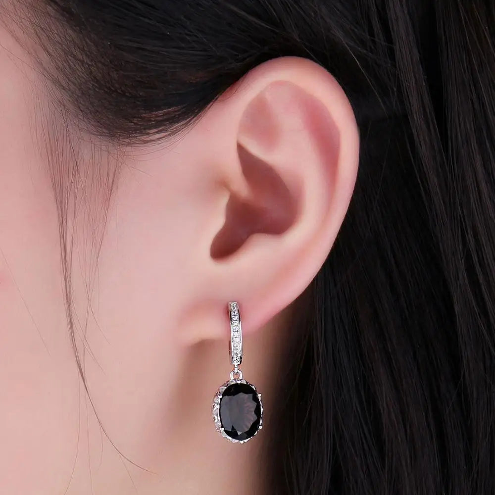 Sovict Smoky Quartz Silver Drops