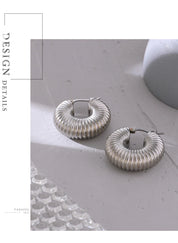Sovict Chunky Dome Hoop Earrings