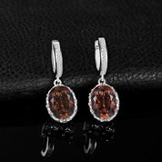 Sovict Smoky Quartz Silver Drops