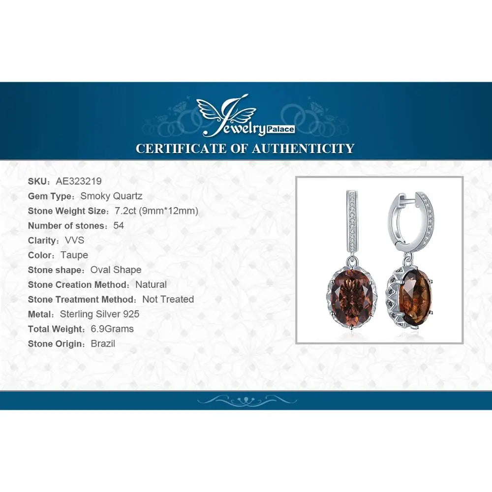 Sovict Smoky Quartz Silver Drops