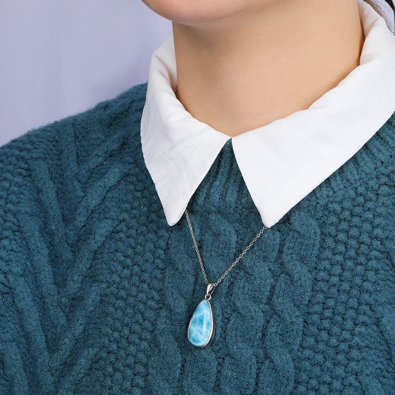Sovict Larimar Oval Pendant