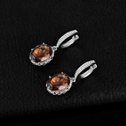 Sovict Smoky Quartz Silver Drops