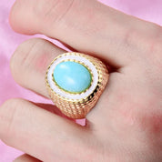Sovict Blue Teardrop Ring