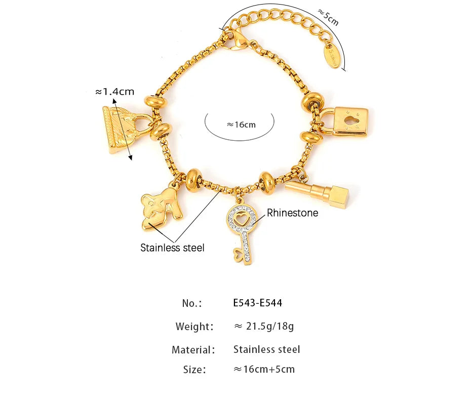 Sovict Gold Charm Bracelet