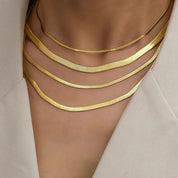 Sovict Flat Snake Chain Necklace