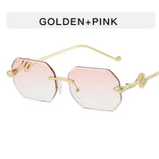 Zovict Serpent Rimless Sunglasses by Zovict