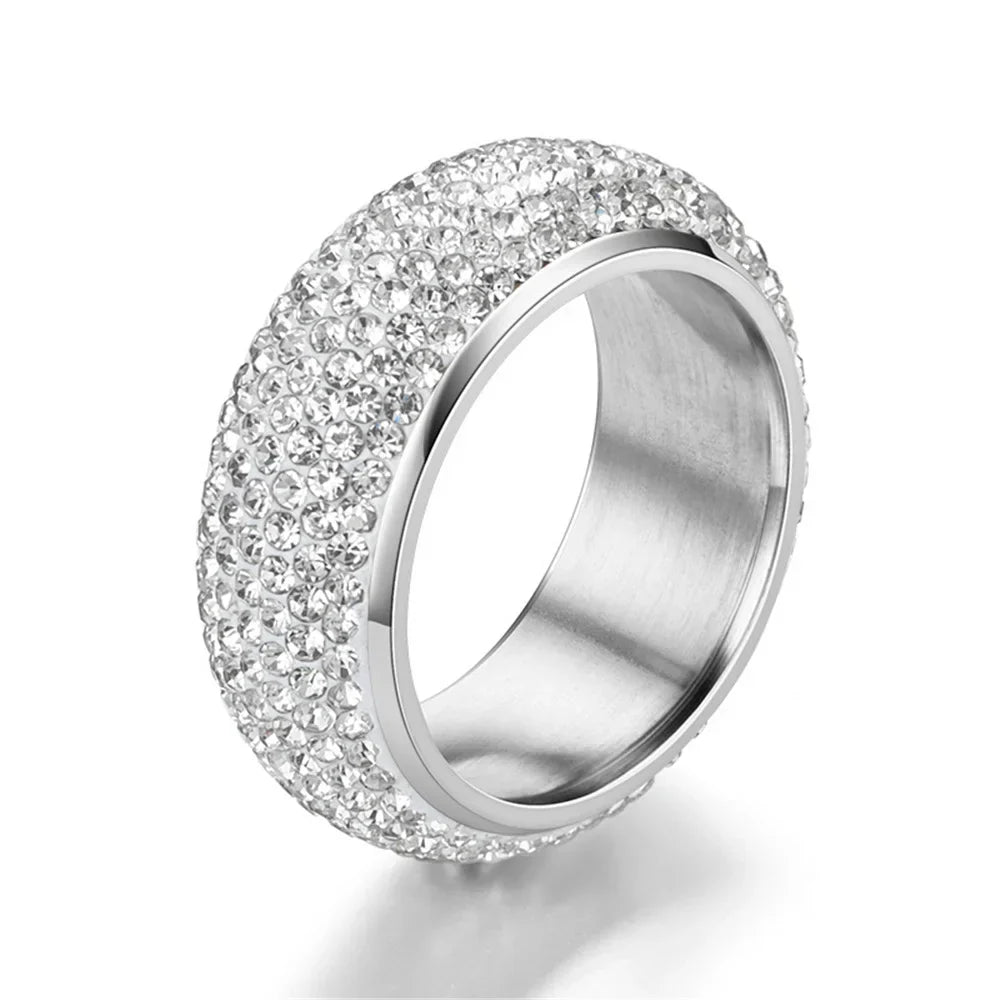 Sovict Iced Arc Circle Ring