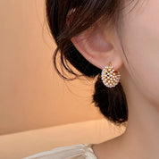 Sovict Pearl Bloom Basket Earrings