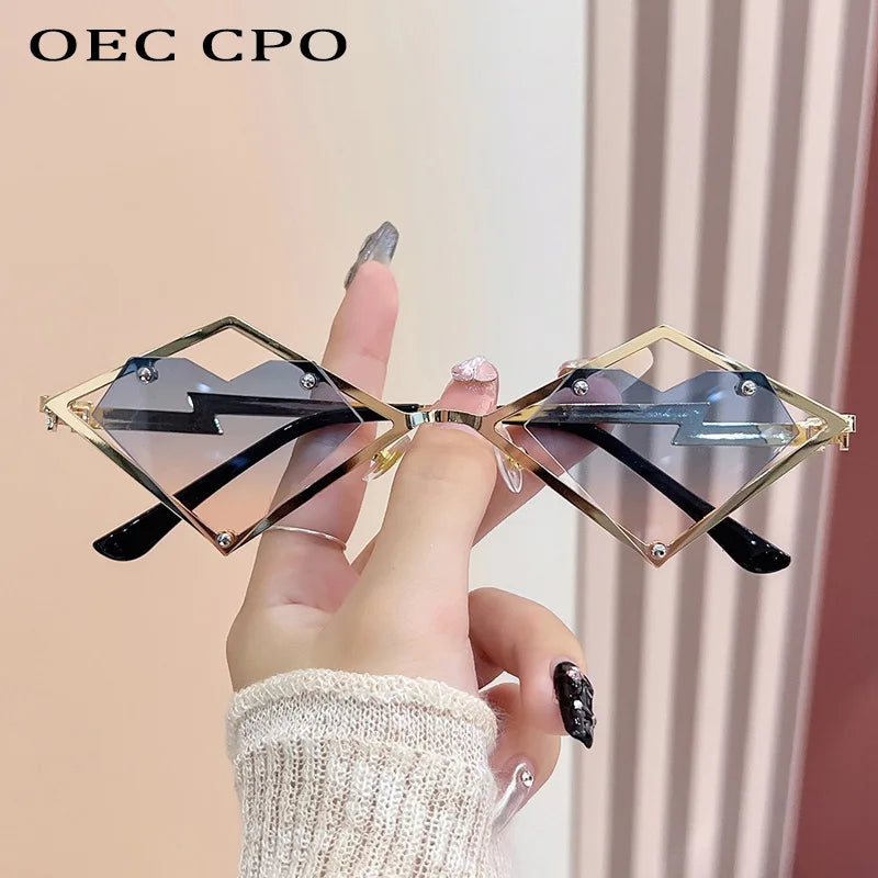 Zovict Heartbeat Rimless Sunglasses by Zovict
