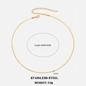 Sovict Flat Snake Chain Necklace