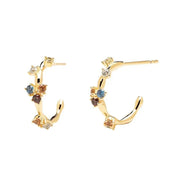 Sovict Silver Zircon Geo Studs