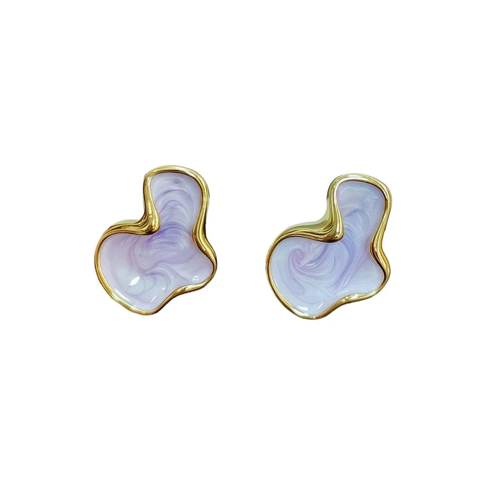 Sovict Cloud Glaze Stud Earrings