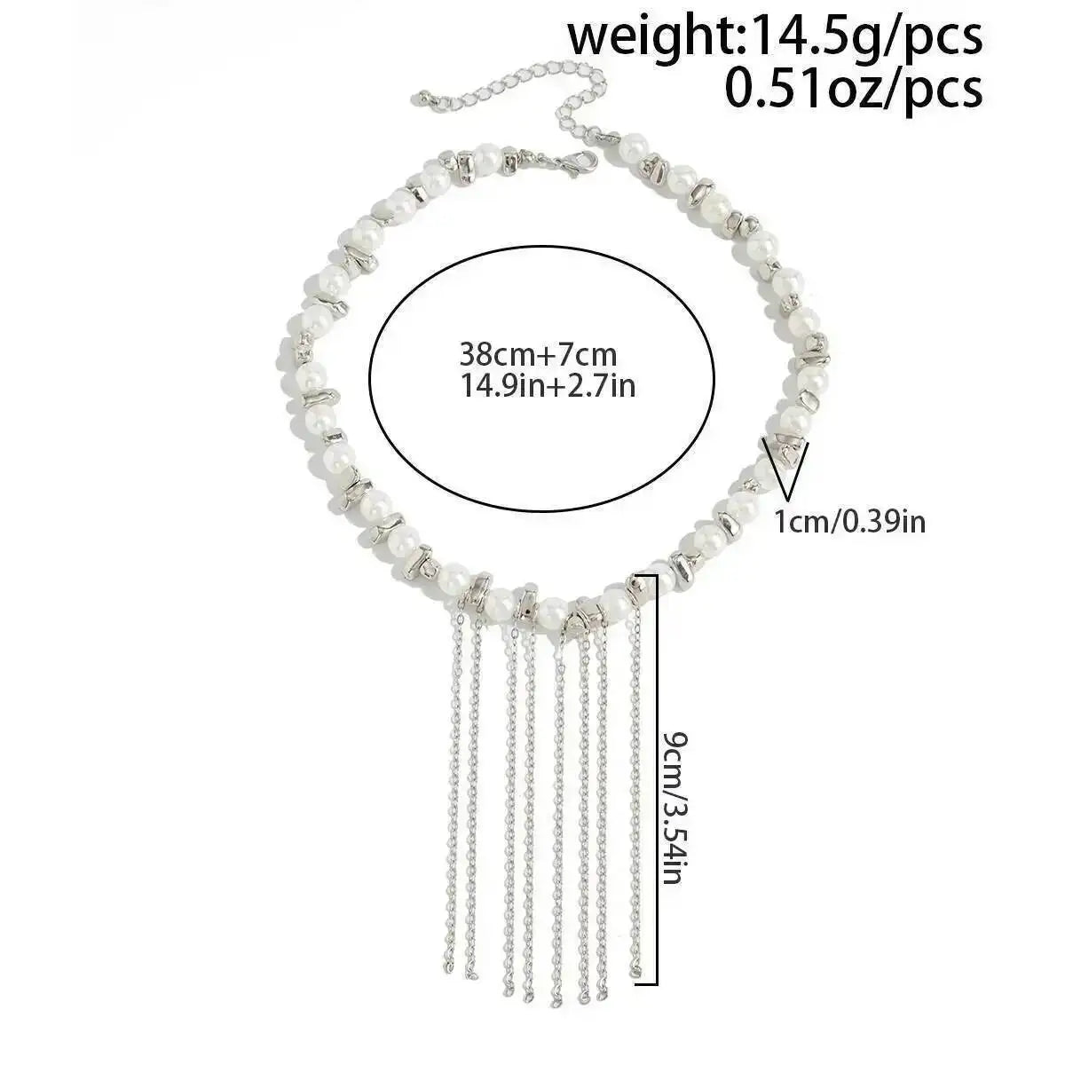 Sovict Pearl Tassel Choker