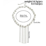 Sovict Pearl Tassel Choker