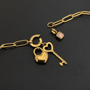 Sovict Heart Lock Key Bracelet