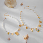 Sovict Butterfly Pearl Necklace Duo