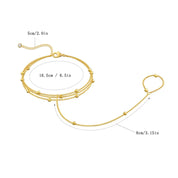 Sovict Hand Chain Ring Bracelet