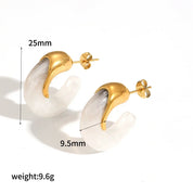Sovict Brown Resin Geo Earrings