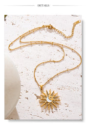 Sovict Celestial Shell Pendant Necklace
