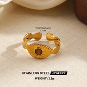 Sovict Tiger Eye Adjustable Ring