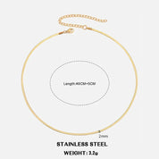Sovict Flat Snake Chain Necklace