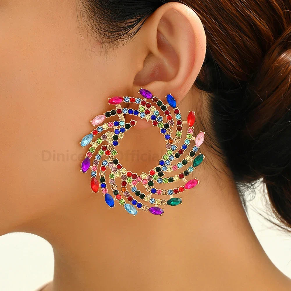 Sovict Sunflower Crystal Studs