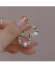 Vacation style Design Natural Stone Beaded Pearl Pendant Earrings for Women and Girls 2024 Fashion Jewelry Unusual Accessories