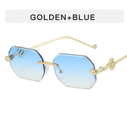 Zovict Serpent Rimless Sunglasses by Zovict