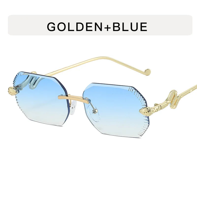 Zovict Serpent Rimless Sunglasses by Zovict