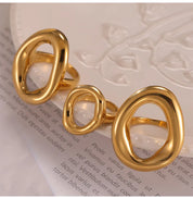 Sovict Oval Hollow Statement Ring