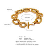 Sovict Oval Link Toggle Bracelet