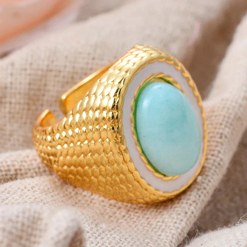 Sovict Blue Teardrop Ring