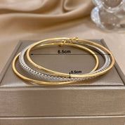 Sovict Two Tone Rhinestone Bangles