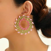Sovict Sunflower Crystal Studs