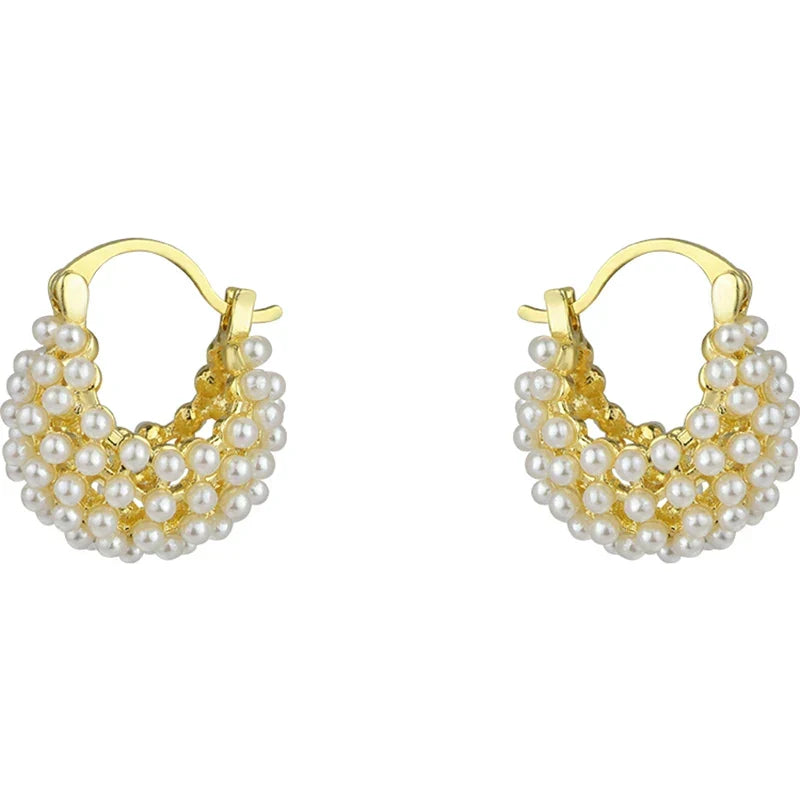 Sovict Pearl Bloom Basket Earrings