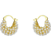 Sovict Pearl Bloom Basket Earrings