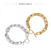 Sovict Sculpted Toggle Chain Bracelet