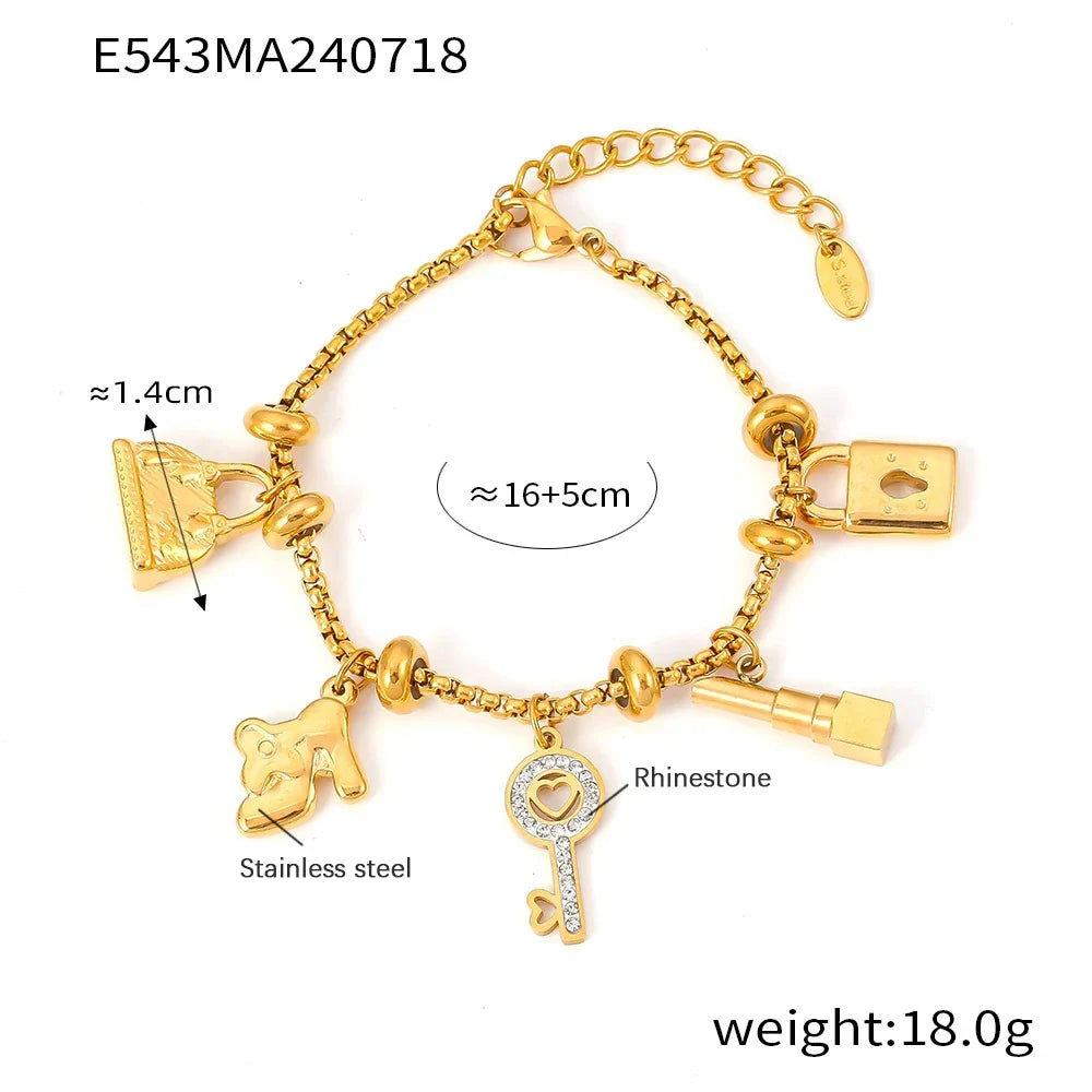Sovict Gold Charm Bracelet