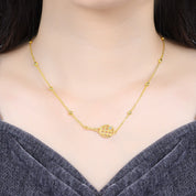 Sovict Golden Tennis Pendant Necklace