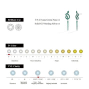 Sovict Green Serpent Silver Studs