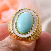 Sovict Blue Teardrop Ring