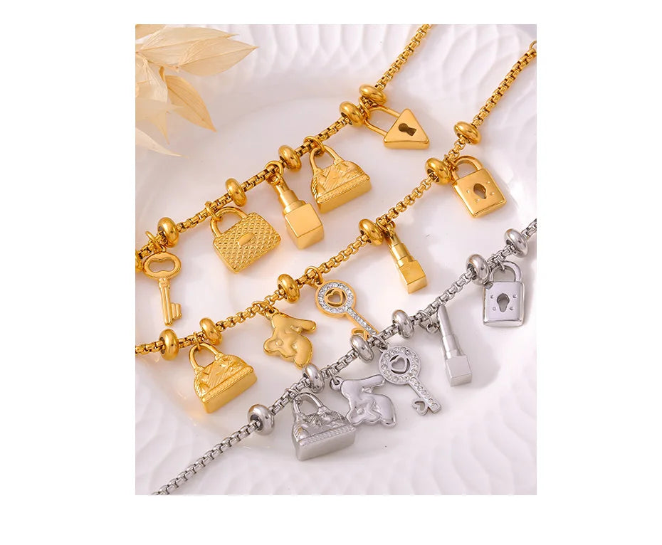 Sovict Gold Charm Bracelet