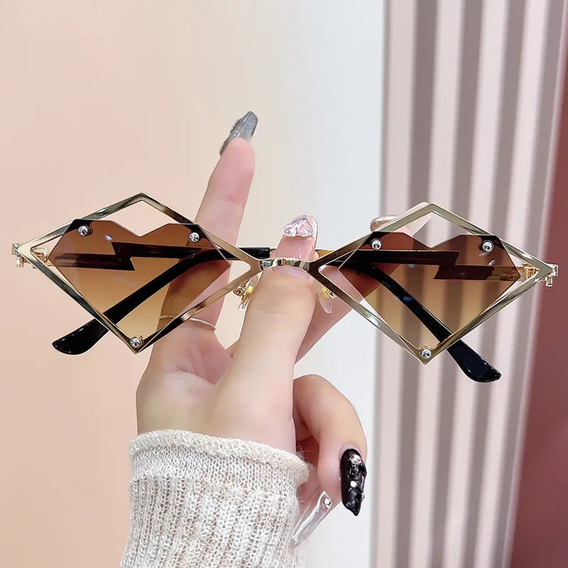 Zovict Heartbeat Rimless Sunglasses by Zovict