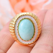 Sovict Blue Teardrop Ring