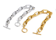 Sovict Sculpted Toggle Chain Bracelet