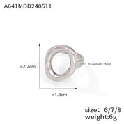 Sovict Oval Hollow Statement Ring