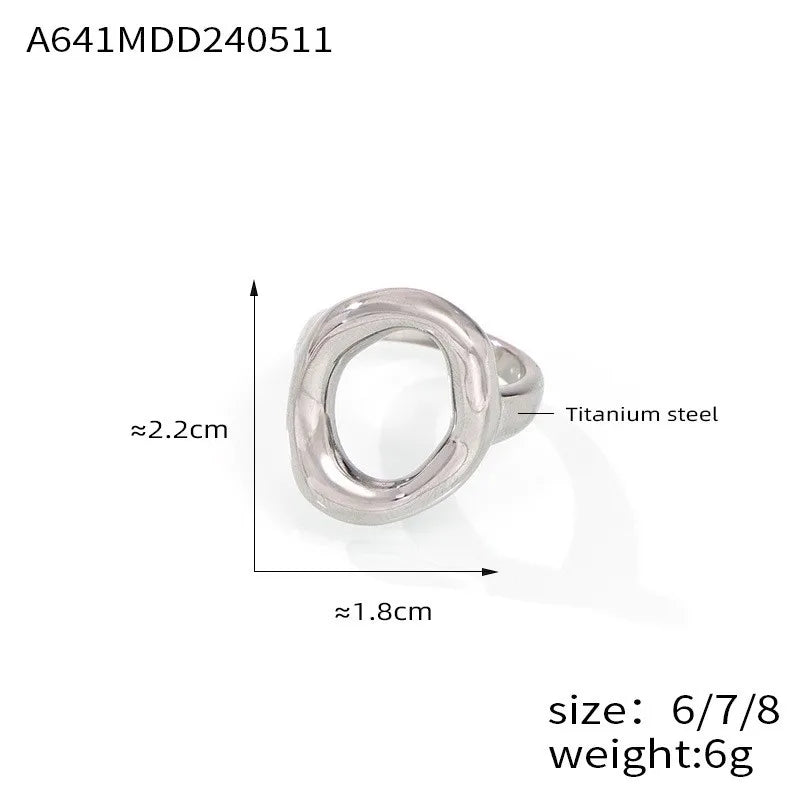 Sovict Oval Hollow Statement Ring