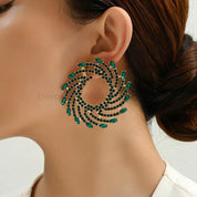 Sovict Sunflower Crystal Studs
