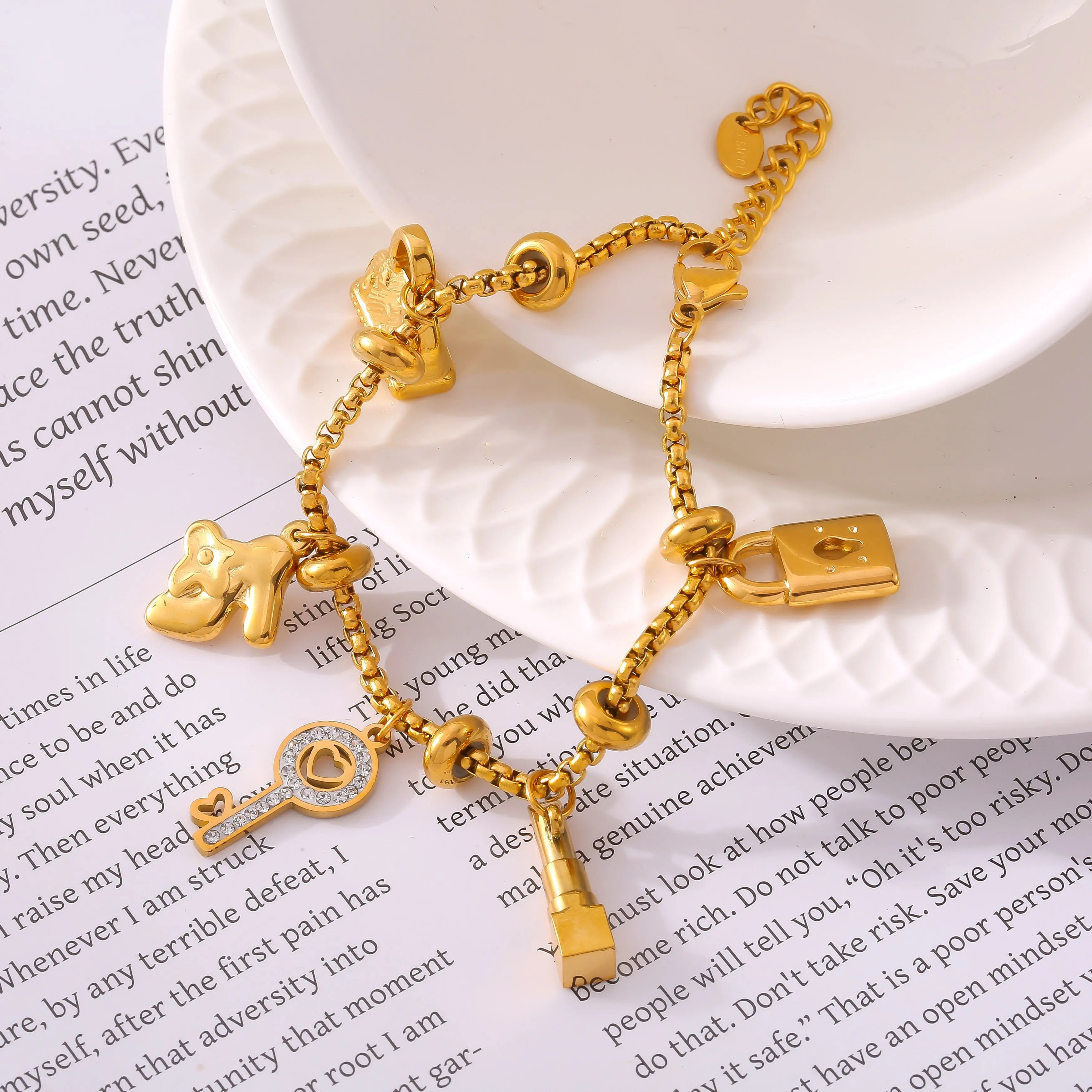 Sovict Gold Charm Bracelet